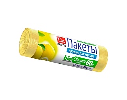 Мешки для мусора 60 л, ароматизированные, Лимон, желтые, в рулоне 20 шт., ПНД, 9 мкм, 650х550 мм, GRIFON Aroma, 101-023 Li в Белгороде