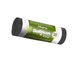 Мешки для мусора 30 л, черные, в рулоне 25 шт., ПНД, 7 мкм, 580х480 мм, SIBIRSKAYA, 101-003 S в Белгороде