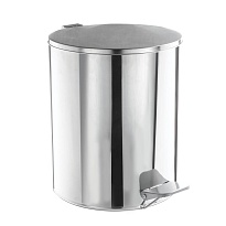Ведро для мусора с педалью, усиленное, Титан, 15 л, нержавеющая сталь, хром в Белгороде