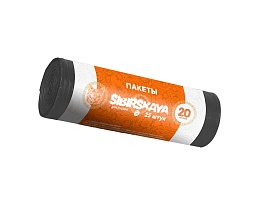 Мешки для мусора 20 л, черные, в рулоне 25 шт., ПНД, 6 мкм, 420х450 мм, SIBIRSKAYA, 101-001 S в Белгороде