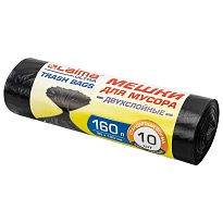 Мешки для мусора 160 л, черные, в рулоне 10 шт., ПВД, 30 мкм, 1200х900 мм, LAIMA ULTRA, 607694 в Белгороде