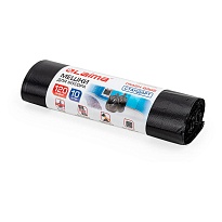 Мешки для мусора 120 л, черные, в рулоне 10 шт., ПНД, 14 мкм, 1100х700 мм, LAIMA, 601385 в Белгороде