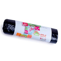 Мешки для мусора 60 л, черные, в рулоне 20 шт., ПНД, 7 мкм, 700х600 мм, Концепция Быта ЭкоДом, 601349 в Белгороде