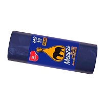 Мешки для мусора 240 л, синие, рулон 10 шт., ПВД 36 мкм, 1350х900 мм, Уфа Пак, МВ1854 (МВ 240-10с) в Белгороде