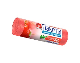 Мешки для мусора 60 л, ароматизированные, Клубника, красные, в рулоне 20 шт., ПНД, 9 мкм, 650х550 мм, GRIFON Aroma, 101-023 K в Белгороде