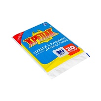 Мешки для мусора 20 л, с ручками, черные, в пачке 20 шт., ПНД, 10 мкм, 550х440 мм, Крепак, 4607075710023 в Белгороде